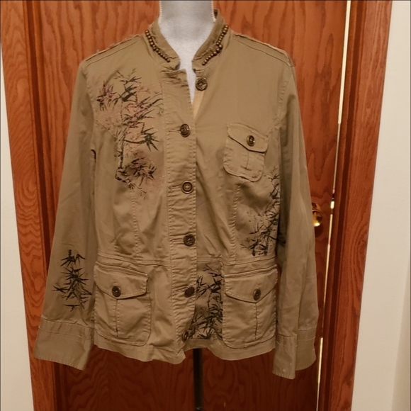 Lane Bryant Jackets & Blazers - EUC Lane Bryant green jacket - size 14/16